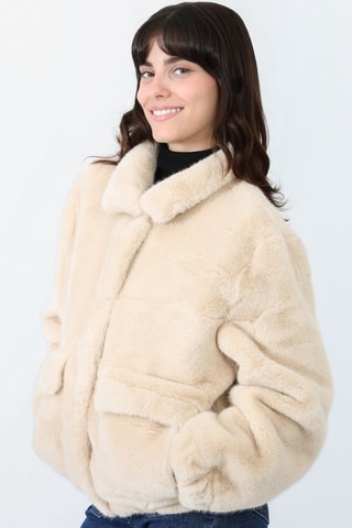 Chaqueta recta  - Beige