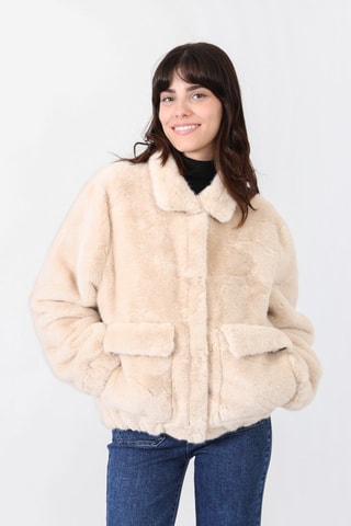 Chaqueta recta  - Beige