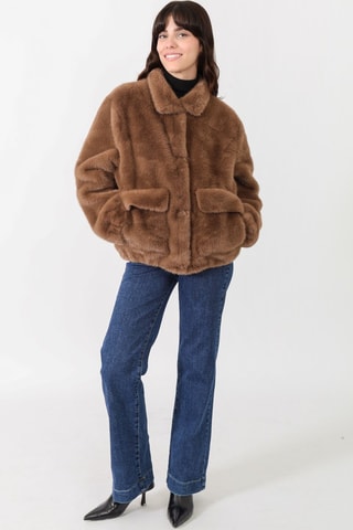 Chaqueta recta  - Marrón
