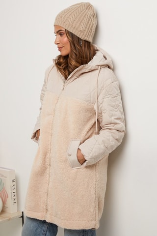 Parka recta  - Beige