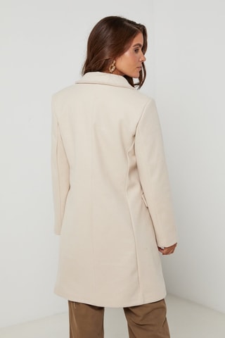 Abrigo recto  - Beige