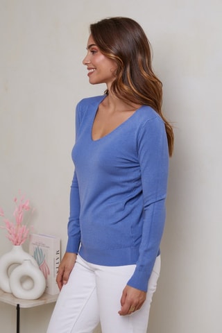 Jersey de cachemir - Azul