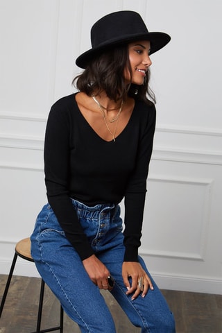 Jersey de cachemir - Negro
