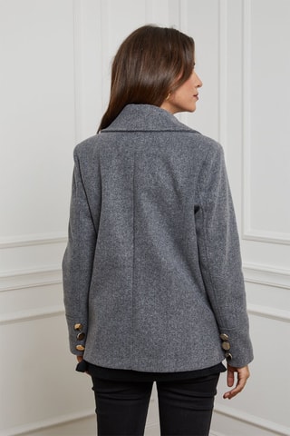 Abrigo recto  - Gris