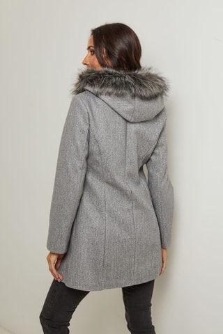 Abrigo con capucha - Gris