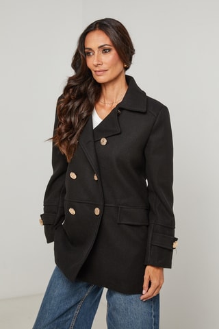 Abrigo midi - Negro