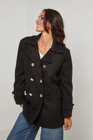 Abrigo midi - Negro