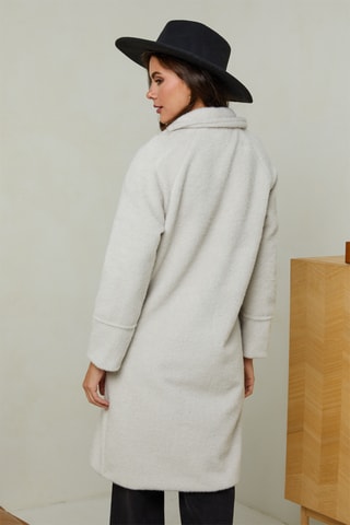 Abrigo largo ajustado - Beige