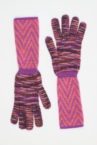 Guantes de lana y mohair - Negro jaspeado - Negro