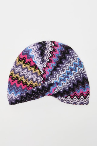 Turbante de lana - Blanco y negro - Blanco