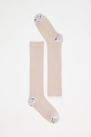Calcetines altos - Beige - Beige