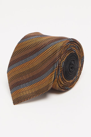 Corbata de seda - Marrón - Marrón
