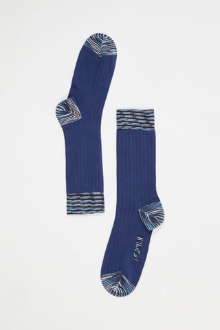 Calcetines - Azul cobalto y negro - Azul