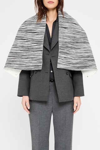 Bufanda reversible - Negro y blanco - Negro