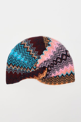 Turbante de lana - Marrón y turquesa - Marrón