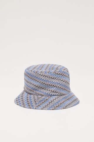 Gorro bucket - Beige y azul claro - Beige
