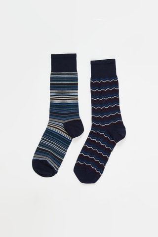 2 pares de calcetines - Azul marino - Azul