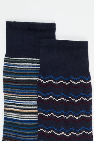 2 pares de calcetines - Azul marino - Azul