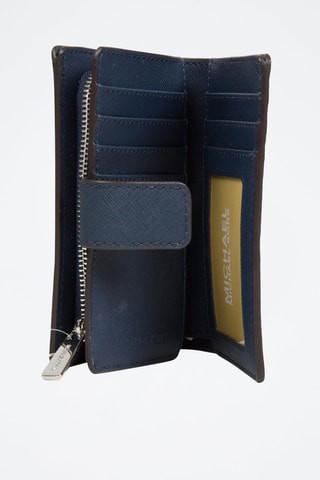 Leren Portefeuille - Marineblauw - Blauw