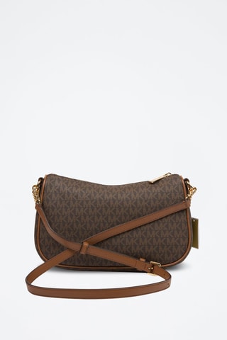Leren Handtas - Bruin - Beige en bruin