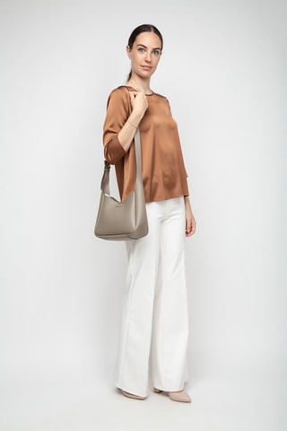 Leren Schoudertas Birch - Taupe