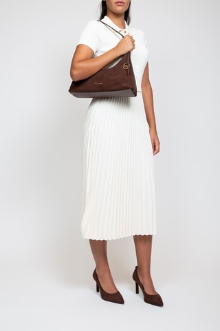 Nubuck Trendy Handtas Sammy - Bruin