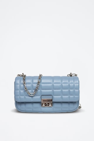 Sac bandoulière en cuir Tribeca Large - Bleu clair