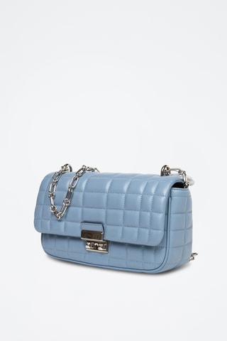 Sac bandoulière en cuir Tribeca Large - Bleu clair