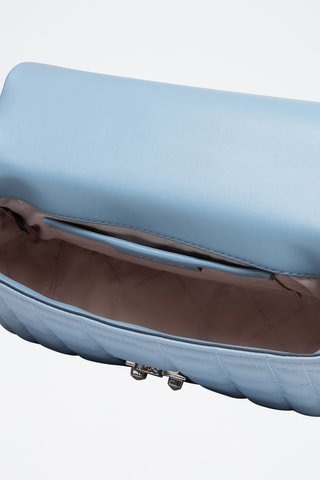 Sac bandoulière en cuir Tribeca Large - Bleu clair