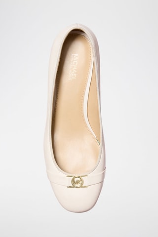 Leren Ballerina's Mindy Flex - Wit en goudkleurig