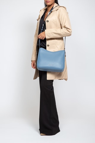 Sac bandoulière en cuir Nayla - Bleu