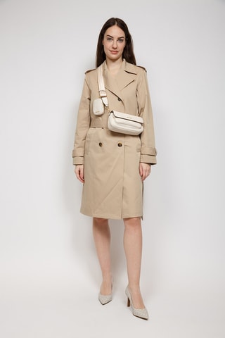 Leren Schoudertas Jet Set - Beige