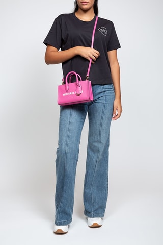 Leren Schoudertas Mirella - Roze