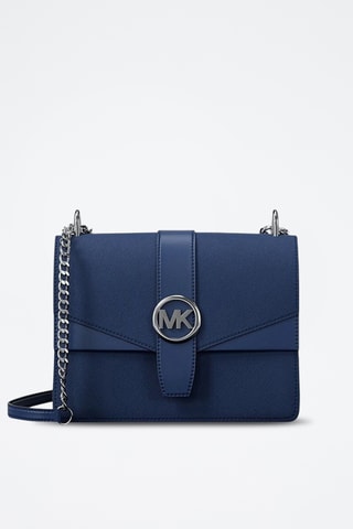 Sac bandoulière en cuir Greenwich - Bleu marine