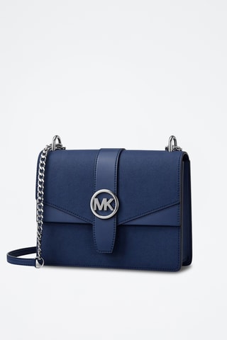 Sac bandoulière en cuir Greenwich - Bleu marine