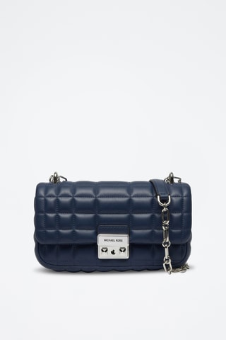Sac bandoulière en cuir Tribeca Small - Bleu marine