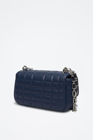 Sac bandoulière en cuir Tribeca Small - Bleu marine