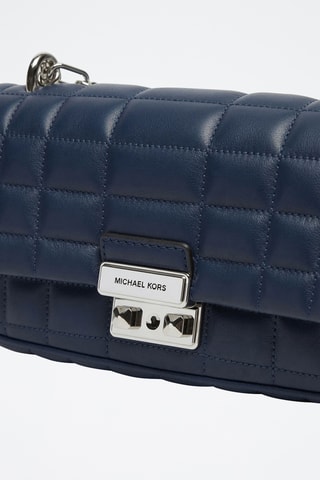 Sac bandoulière en cuir Tribeca Small - Bleu marine