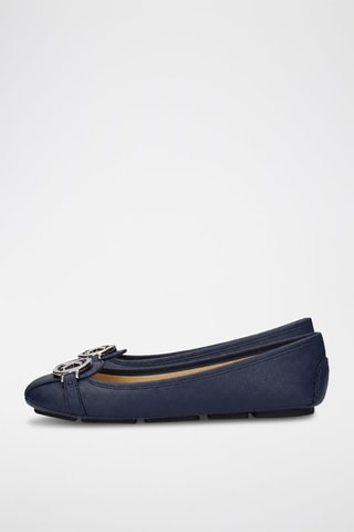 Leren Ballerina’s - Marineblauw - Blauw