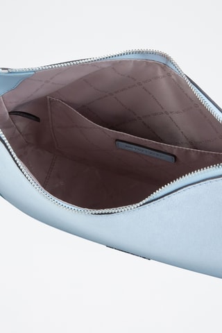 Sac bandoulière en cuir Nayla - Bleu clair