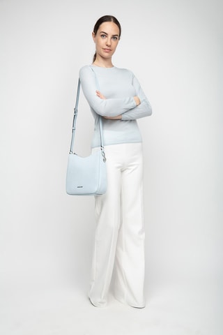 Sac bandoulière en cuir Nayla - Bleu clair