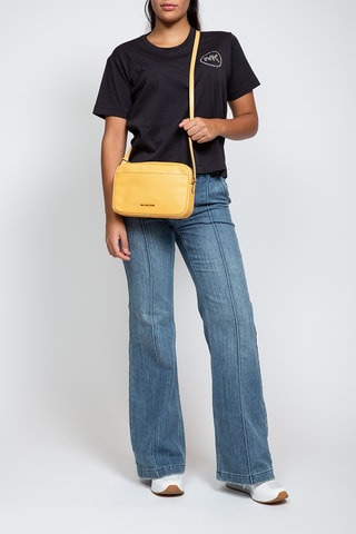 Sac bandoulière en cuir Jet Set - Orange