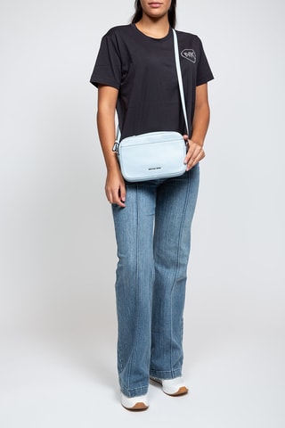 Sac bandoulière en cuir Jet Set - Bleu clair