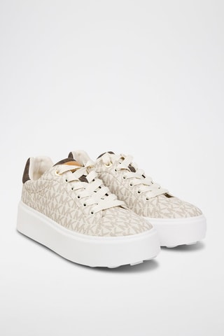 Platform Gympen Romey - Wit, bruin en zwart