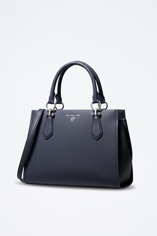 Leren Handtas - Marineblauw - Blauw