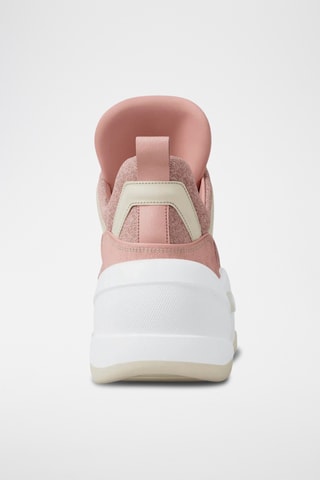 Baskets compensées en cuir Olympia Trainer - Rose