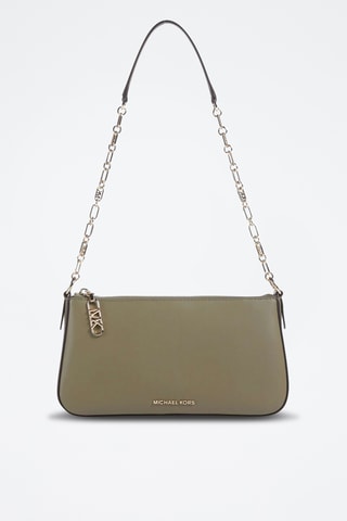 Sac porté épaule en cuir Empire - Blanc et vert