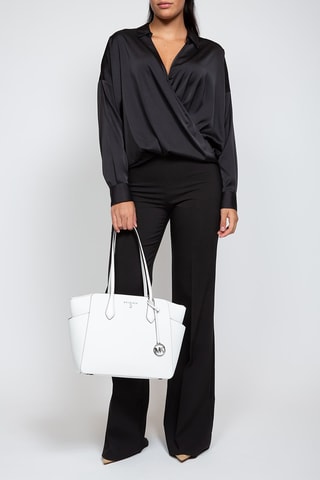 Cabas en cuir Marilyn - Blanc