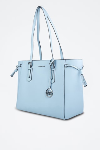 Cabas en cuir Voyager - Bleu clair