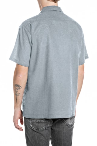 Chemise en lin - Bleu